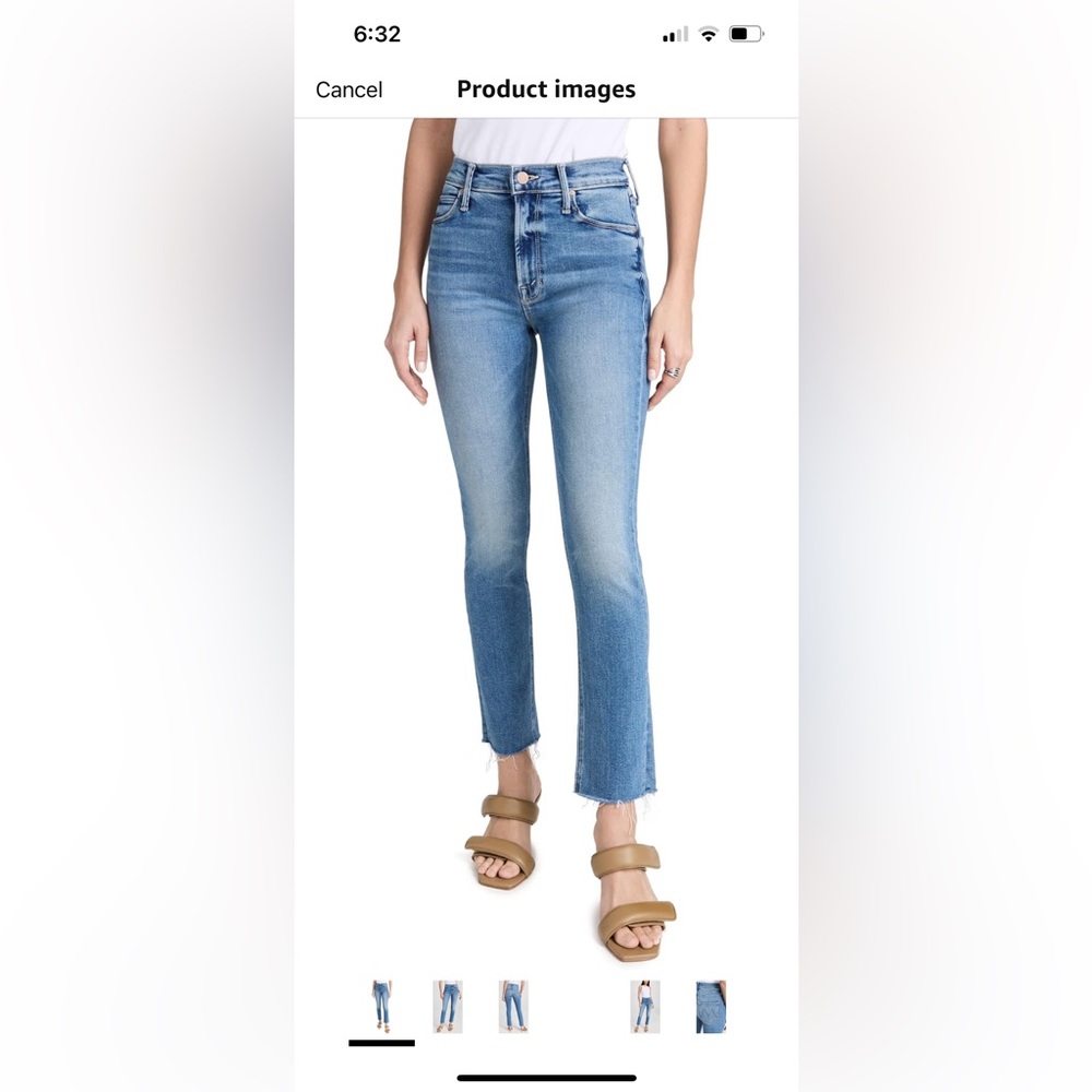 Mother Jeans 
Mid Rise Dazzler Ankle Frey in Riding the Cliffside wash